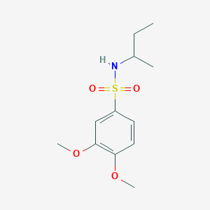 molecular formula C12H19NO4S B3870940 N-(sec-butyl)-3,4-dimethoxybenzenesulfonamide 