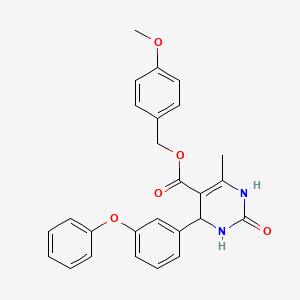 molecular formula C26H24N2O5 B3870949 4-methoxybenzyl 6-methyl-2-oxo-4-(3-phenoxyphenyl)-1,2,3,4-tetrahydro-5-pyrimidinecarboxylate 