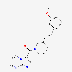 molecular formula C22H26N4O2 B3870961 3-({3-[2-(3-methoxyphenyl)ethyl]-1-piperidinyl}carbonyl)-2-methylimidazo[1,2-a]pyrimidine 