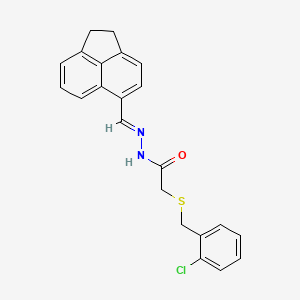 molecular formula C22H19ClN2OS B3870964 2-[(2-chlorobenzyl)thio]-N'-(1,2-dihydro-5-acenaphthylenylmethylene)acetohydrazide 