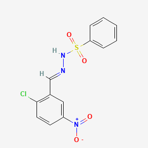 molecular formula C13H10ClN3O4S B3870965 N'-(2-chloro-5-nitrobenzylidene)benzenesulfonohydrazide 