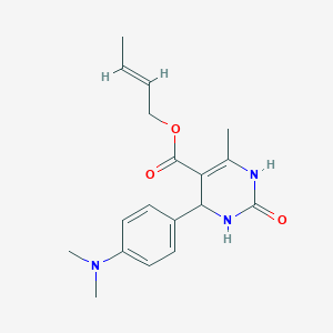 molecular formula C18H23N3O3 B3870975 2-buten-1-yl 4-[4-(dimethylamino)phenyl]-6-methyl-2-oxo-1,2,3,4-tetrahydro-5-pyrimidinecarboxylate 