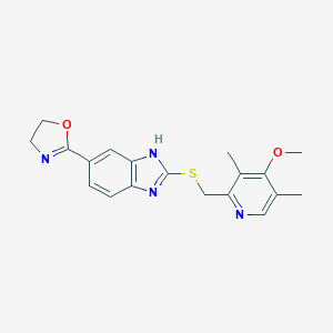 B038710 2-[(4-Methoxy-3,5-dimethyl-2-pyridinyl)-methylthio]-5-(oxazolin-2-yl)-benzimidazole CAS No. 116091-77-1