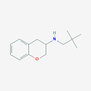 molecular formula C14H21NO B3871028 3,4-dihydro-2H-chromen-3-yl(2,2-dimethylpropyl)amine 