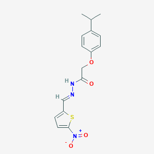 molecular formula C16H17N3O4S B387104 N'-({5-nitro-2-thienyl}methylene)-2-(4-isopropylphenoxy)acetohydrazide 