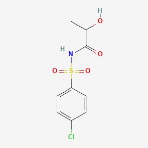 molecular formula C9H10ClNO4S B3871040 N-[(4-chlorophenyl)sulfonyl]-2-hydroxypropanamide 