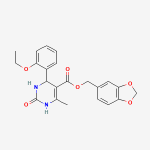 1,3-benzodioxol-5-ylmethyl 4-(2-ethoxyphenyl)-6-methyl-2-oxo-1,2,3,4-tetrahydro-5-pyrimidinecarboxylate