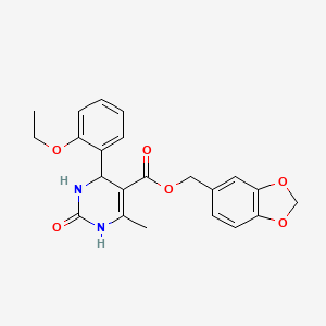 1,3-Benzodioxol-5-ylmethyl 4-(2-ethoxyphenyl)-6-methyl-2-oxo-1,2,3,4-tetrahydropyrimidine-5-carboxylate