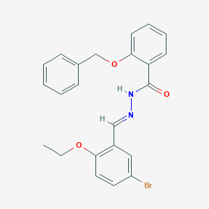 molecular formula C23H21BrN2O3 B387105 2-(benzyloxy)-N'-(5-bromo-2-ethoxybenzylidene)benzohydrazide 