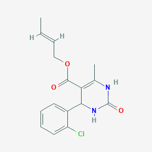 molecular formula C16H17ClN2O3 B3871075 2-buten-1-yl 4-(2-chlorophenyl)-6-methyl-2-oxo-1,2,3,4-tetrahydro-5-pyrimidinecarboxylate 