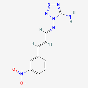 molecular formula C10H9N7O2 B3871120 N~1~-[3-(3-nitrophenyl)-2-propen-1-ylidene]-1H-tetrazole-1,5-diamine 