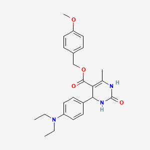 4-methoxybenzyl 4-[4-(diethylamino)phenyl]-6-methyl-2-oxo-1,2,3,4-tetrahydropyrimidine-5-carboxylate