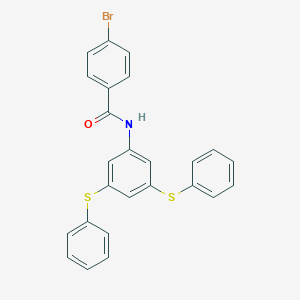 molecular formula C25H18BrNOS2 B387113 N-[3,5-bis(phenylsulfanyl)phenyl]-4-bromobenzamide 