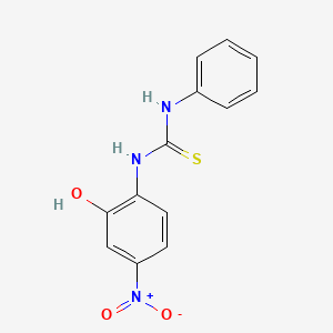 molecular formula C13H11N3O3S B3871155 N-(2-hydroxy-4-nitrophenyl)-N'-phenylthiourea 