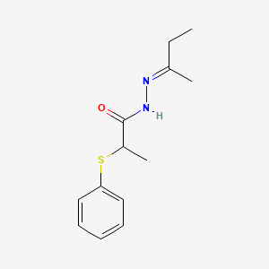 molecular formula C13H18N2OS B3871174 N'-(1-methylpropylidene)-2-(phenylthio)propanohydrazide 