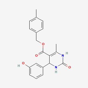 molecular formula C20H20N2O4 B3871182 4-methylbenzyl 4-(3-hydroxyphenyl)-6-methyl-2-oxo-1,2,3,4-tetrahydro-5-pyrimidinecarboxylate 