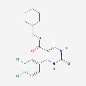 molecular formula C19H22Cl2N2O3 B3871193 cyclohexylmethyl 4-(3,4-dichlorophenyl)-6-methyl-2-oxo-1,2,3,4-tetrahydro-5-pyrimidinecarboxylate 
