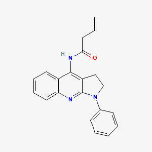 molecular formula C21H21N3O B3871207 N-(1-phenyl-2,3-dihydro-1H-pyrrolo[2,3-b]quinolin-4-yl)butanamide 