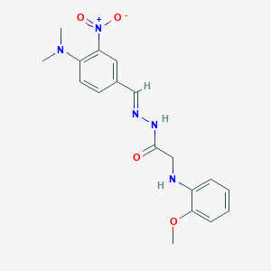 N'-{4-(dimethylamino)-3-nitrobenzylidene}-2-(2-methoxyanilino)acetohydrazide