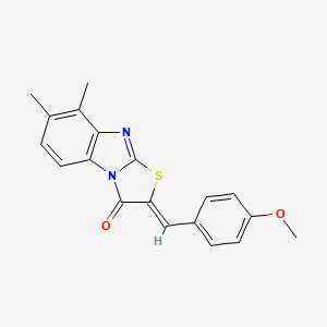 molecular formula C19H16N2O2S B3871227 2-(4-methoxybenzylidene)-7,8-dimethyl[1,3]thiazolo[3,2-a]benzimidazol-3(2H)-one 