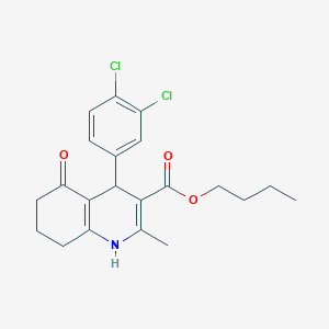 molecular formula C21H23Cl2NO3 B3871257 butyl 4-(3,4-dichlorophenyl)-2-methyl-5-oxo-1,4,5,6,7,8-hexahydro-3-quinolinecarboxylate 