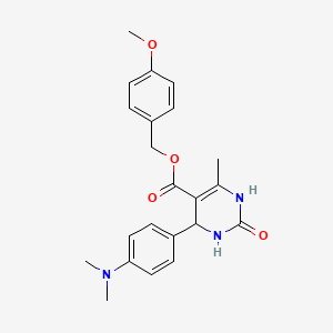 4-methoxybenzyl 4-[4-(dimethylamino)phenyl]-6-methyl-2-oxo-1,2,3,4-tetrahydro-5-pyrimidinecarboxylate