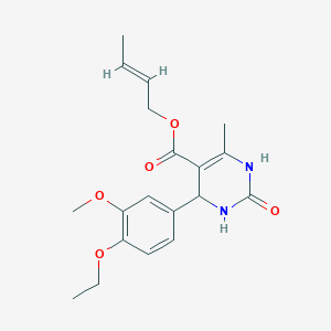 (2E)-but-2-en-1-yl 4-(4-ethoxy-3-methoxyphenyl)-6-methyl-2-oxo-1,2,3,4-tetrahydropyrimidine-5-carboxylate