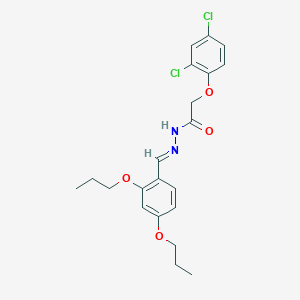 molecular formula C21H24Cl2N2O4 B387136 2-(2,4-dichlorophenoxy)-N'-(2,4-dipropoxybenzylidene)acetohydrazide 