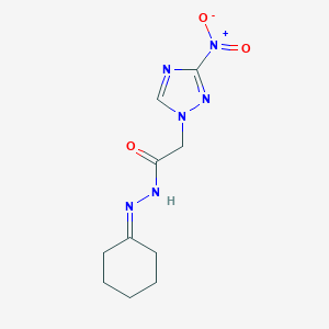 molecular formula C10H14N6O3 B387139 N'-cyclohexylidene-2-(3-nitro-1H-1,2,4-triazol-1-yl)acetohydrazide 