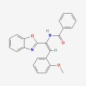 N-[1-(1,3-benzoxazol-2-yl)-2-(2-methoxyphenyl)vinyl]benzamide