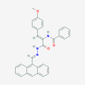 N-[1-{[2-(9-anthrylmethylene)hydrazino]carbonyl}-2-(4-methoxyphenyl)vinyl]benzamide