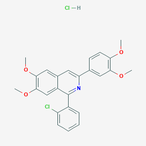 molecular formula C25H23Cl2NO4 B3871400 1-(2-chlorophenyl)-3-(3,4-dimethoxyphenyl)-6,7-dimethoxyisoquinoline hydrochloride 