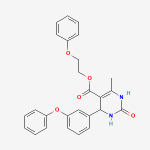 2-Phenoxyethyl 6-methyl-2-oxo-4-(3-phenoxyphenyl)-1,2,3,4-tetrahydropyrimidine-5-carboxylate