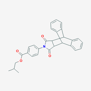 molecular formula C29H25NO4 B387143 isobutyl 4-(12,14-dioxo-11,12,14,15-tetrahydro-9H-9,10-[3,4]epipyrroloanthracen-13(10H)-yl)benzoate 