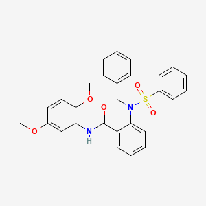 molecular formula C28H26N2O5S B3871440 2-[benzyl(phenylsulfonyl)amino]-N-(2,5-dimethoxyphenyl)benzamide 