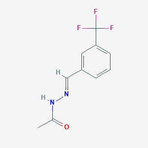 molecular formula C10H9F3N2O B3871443 N-[(E)-[3-(trifluoromethyl)phenyl]methylideneamino]acetamide 