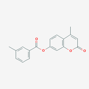 molecular formula C18H14O4 B387145 4-methyl-2-oxo-2H-chromen-7-yl 3-methylbenzoate 