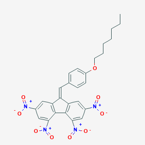 molecular formula C27H24N4O9 B387147 9-[4-(heptyloxy)benzylidene]-2,4,5,7-tetranitro-9H-fluorene 