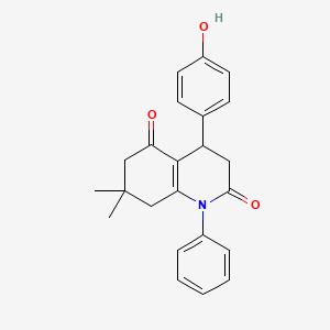 4-(4-hydroxyphenyl)-7,7-dimethyl-1-phenyl-4,6,7,8-tetrahydroquinoline-2,5(1H,3H)-dione