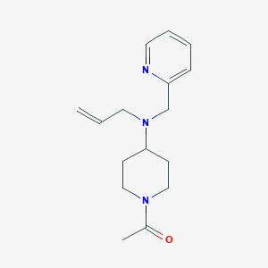 molecular formula C16H23N3O B3871491 1-acetyl-N-allyl-N-(pyridin-2-ylmethyl)piperidin-4-amine 