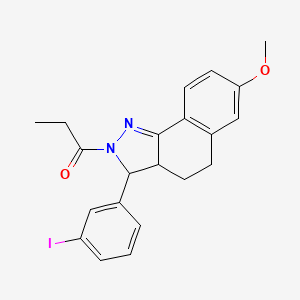 3-(3-iodophenyl)-7-methoxy-2-propionyl-3,3a,4,5-tetrahydro-2H-benzo[g]indazole