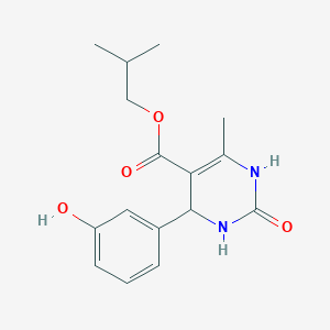 molecular formula C16H20N2O4 B3871543 2-Methylpropyl 4-(3-hydroxyphenyl)-6-methyl-2-oxo-1,2,3,4-tetrahydropyrimidine-5-carboxylate 