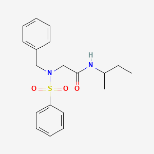 2-[benzenesulfonyl(benzyl)amino]-N-butan-2-ylacetamide