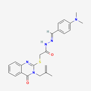 N'-[4-(dimethylamino)benzylidene]-2-{[3-(2-methyl-2-propen-1-yl)-4-oxo-3,4-dihydro-2-quinazolinyl]thio}acetohydrazide