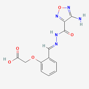 (2-{2-[(4-amino-1,2,5-oxadiazol-3-yl)carbonyl]carbonohydrazonoyl}phenoxy)acetic acid