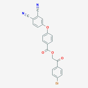 molecular formula C23H13BrN2O4 B387159 2-(4-Bromophenyl)-2-oxoethyl 4-(3,4-dicyanophenoxy)benzoate 
