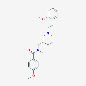 4-methoxy-N-({1-[2-(2-methoxyphenyl)ethyl]-3-piperidinyl}methyl)-N-methylbenzamide