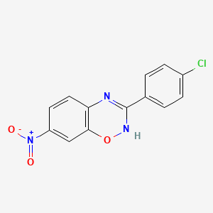 molecular formula C13H8ClN3O3 B3871603 3-(4-chlorophenyl)-7-nitro-4H-1,2,4-benzoxadiazine 