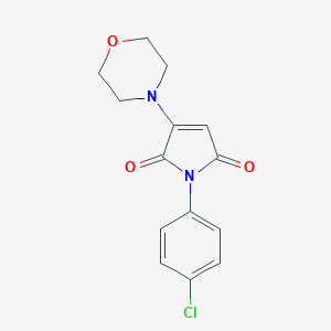 molecular formula C14H13ClN2O3 B387162 1-(4-Chloro-phenyl)-3-morpholin-4-yl-pyrrole-2,5-dione 
