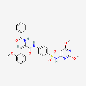 N-[1-{[(4-{[(2,6-dimethoxy-4-pyrimidinyl)amino]sulfonyl}phenyl)amino]carbonyl}-2-(2-methoxyphenyl)vinyl]benzamide